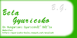 bela gyuricsko business card